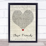 Lil Baby Close Friends Script Heart Song Lyric Print