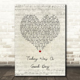 Lucy Spraggan Today Was A Good Day Script Heart Song Lyric Print