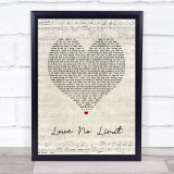 Mary J. Blige Love No Limit Script Heart Song Lyric Print