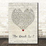 Slipknot The Devil In I Script Heart Song Lyric Print