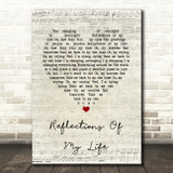 The Marmalade Reflections Of My Life Script Heart Song Lyric Print