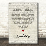 The Menzingers Lookers Script Heart Song Lyric Print