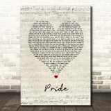 The Temperance Movement Pride Script Heart Song Lyric Print