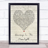 Thin Lizzy Dancing In The Moonlight Script Heart Song Lyric Print