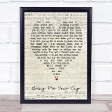 Bring Me Your Cup UB40 Script Heart Quote Song Lyric Print