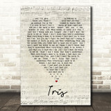 Iris Goo Goo Dolls Script Heart Quote Song Lyric Print