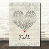 Clay Walker Fall Script Heart Song Lyric Music Art Print