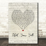 Alexander 23 IDK You Yet Script Heart Song Lyric Music Art Print