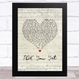 Alexander 23 IDK You Yet Script Heart Song Lyric Music Art Print