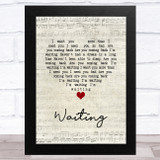 Alice Boman Waiting Script Heart Song Lyric Music Art Print