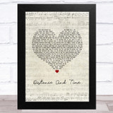 Alicia Keys Distance And Time Script Heart Song Lyric Music Art Print