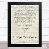 Eagles I Wish You Peace Script Heart Song Lyric Music Art Print