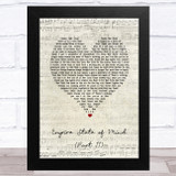 Alicia Keys Empire State of Mind (Part II) Script Heart Song Lyric Music Art Print