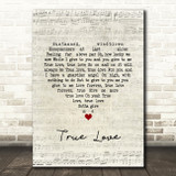 Elton John & Kiki Dee True Love Script Heart Song Lyric Music Art Print