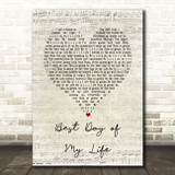 American Authors Best Day of My Life Script Heart Song Lyric Music Art Print