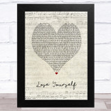 Eminem Lose Yourself Script Heart Song Lyric Music Art Print