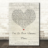 George Jones I'm A One Woman Man Script Heart Song Lyric Music Art Print