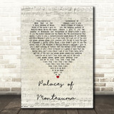 Grinderman Palaces of Montezuma Script Heart Song Lyric Music Art Print