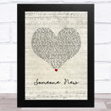Hozier Someone New Script Heart Song Lyric Music Art Print