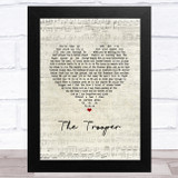 Iron Maiden The Trooper Script Heart Song Lyric Music Art Print