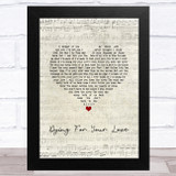 Jack Savoretti Dying For Your Love Script Heart Song Lyric Music Art Print