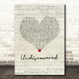James Morrison Undiscovered Script Heart Song Lyric Music Art Print