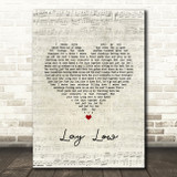 Josh Turner Lay Low Script Heart Song Lyric Music Art Print