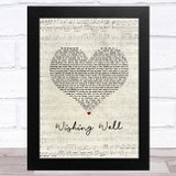Juice WRLD Wishing Well Script Heart Song Lyric Music Art Print