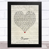 Kings Of Leon Over Script Heart Song Lyric Music Art Print