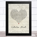 Lighthouse Family Waterloo Street Script Heart Song Lyric Music Art Print