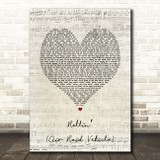 Limp Bizkit Rollin (Air Raid Vehicle) Script Heart Song Lyric Music Art Print