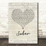 Little Big Town Sober Script Heart Song Lyric Music Art Print
