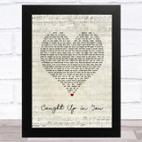 38 Special Caught Up in You Script Heart Song Lyric Music Art Print