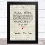 Luke Combs Lovin' On You Script Heart Song Lyric Music Art Print