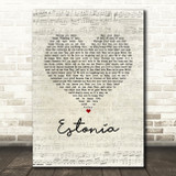 Marillion Estonia Script Heart Song Lyric Music Art Print