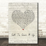 Marvin Gaye Got To Give It Up Script Heart Song Lyric Music Art Print