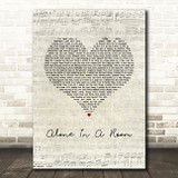 Asking Alexandria Alone In A Room Script Heart Song Lyric Music Art Print