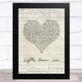 MAX Lights Down Low Script Heart Song Lyric Music Art Print