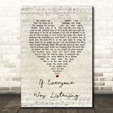Michael Ball If Everyone Was Listening Script Heart Song Lyric Music Art Print
