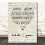 Atomic Kitten Whole Again Script Heart Song Lyric Music Art Print