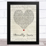 Motionless In White Eternally Yours Script Heart Song Lyric Music Art Print
