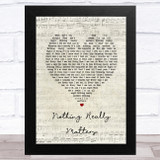 Mr. Probz Nothing Really Matters Script Heart Song Lyric Music Art Print