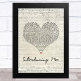 Nick Jonas Introducing Me Script Heart Song Lyric Music Art Print