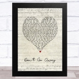Oasis Don't Go Away Script Heart Song Lyric Music Art Print