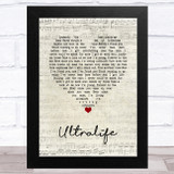 Oh Wonder Ultralife Script Heart Song Lyric Music Art Print