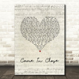 Pale Waves Came In Close Script Heart Song Lyric Music Art Print