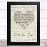 Pale Waves Came In Close Script Heart Song Lyric Music Art Print