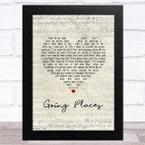 Paul Weller Going Places Script Heart Song Lyric Music Art Print