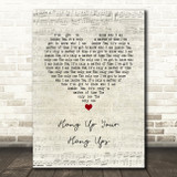 Paul Woolford Hang Up Your Hang Ups Script Heart Song Lyric Music Art Print