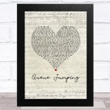 Plan B Queue Jumping Script Heart Song Lyric Music Art Print